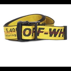 Off-White Industrial Yellow logo men belt …